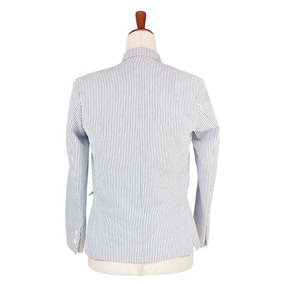 BROOKS BROTHERS Seersucker 2-Button Blazer Size 12 *runs 1-2 sizes small* - Picture 6 of 8